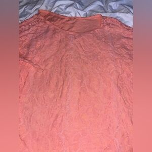 Coral Lace Top